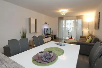 Ein Sitzbereich in der Unterkunft Kurparkresidenz Kurparkresidenz Appartement 21
