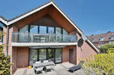 Ein Balkon oder eine Terrasse in der Unterkunft Doppelhaushälfte Am Knurrhahn Am Knurrhahn Appartement 2
