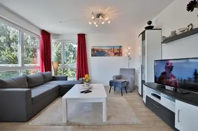 TV/Unterhaltungsangebot in der Unterkunft Strandglück Haus A Strandglück Appartement 5A