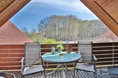 Ein Balkon oder eine Terrasse in der Unterkunft Ferienparadies Klingberg Ferienparadies Klingberg Appartement 4