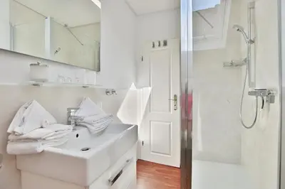 Ein Badezimmer in der Unterkunft Ferienparadies Klingberg Ferienparadies Klingberg Appartement 4