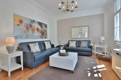 Ein Sitzbereich in der Unterkunft Villa Schöneck Villa Schöneck Appartement 1