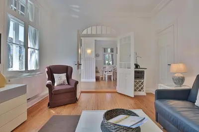 Ein Sitzbereich in der Unterkunft Villa Schöneck Villa Schöneck Appartement 1