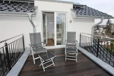 Ein Balkon oder eine Terrasse in der Unterkunft Domizil am Möwenberg Domizil am Möwenberg Appartement 9