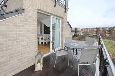 Ein Balkon oder eine Terrasse in der Unterkunft Domizil am Möwenberg Domizil am Möwenberg Appartement 9