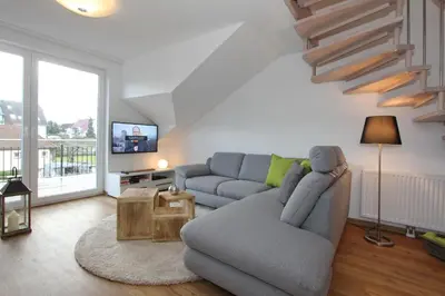 Ein Sitzbereich in der Unterkunft Domizil am Möwenberg Domizil am Möwenberg Appartement 9