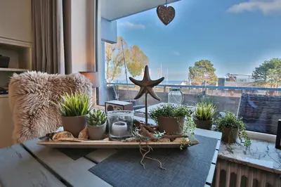Ein Balkon oder eine Terrasse in der Unterkunft Seetempel Seetempel Appartement 27