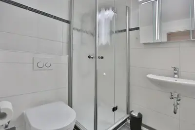 Ein Badezimmer in der Unterkunft Haus Parkblick Parkblick Appartement 11