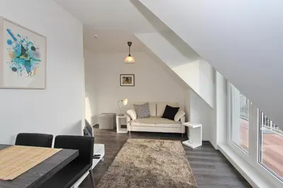 Ein Sitzbereich in der Unterkunft Haus am Hörn LOUISE Appartement 8