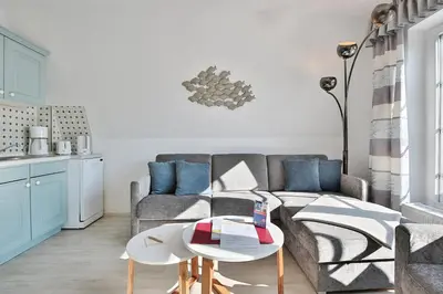 Küche/Küchenzeile in der Unterkunft Haus Parkblick Parkblick Appartement 12