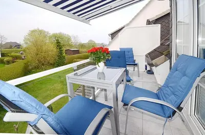 Ein Balkon oder eine Terrasse in der Unterkunft Maisonnette mit Charme Maisonette mit Charme