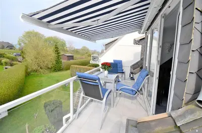 Ein Balkon oder eine Terrasse in der Unterkunft Maisonnette mit Charme Maisonette mit Charme