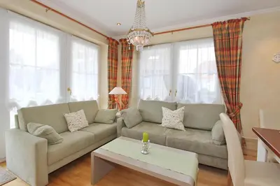Ein Sitzbereich in der Unterkunft Residenz am Kurpark Residenz am Kurpark Appartement 6