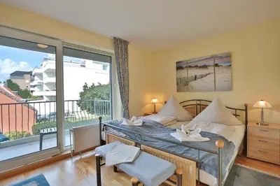 Ein Sitzbereich in der Unterkunft Strandschlößchen Strandschlösschen Appartement 24