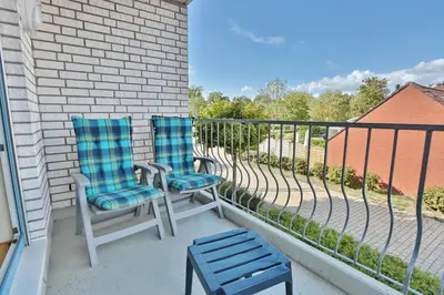 Ein Balkon oder eine Terrasse in der Unterkunft Strandschlößchen Strandschlösschen Appartement 24