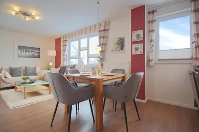 Ein Sitzbereich in der Unterkunft Residenz Seeschwalbe Residenz Seeschwalbe Appartement 3