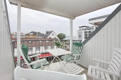 Ein Balkon oder eine Terrasse in der Unterkunft Seebrücke Seebrücke Appartement 27