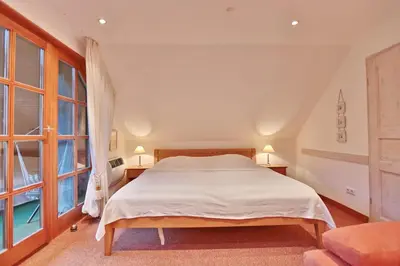Ein Bett oder Betten in einem Zimmer der Unterkunft Ferienhaus Seeweg Ferienhaus Seeweg 4
