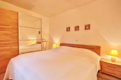 Ein Bett oder Betten in einem Zimmer der Unterkunft Ferienparadies Klingberg Ferienparadies Klingberg Appartement 1