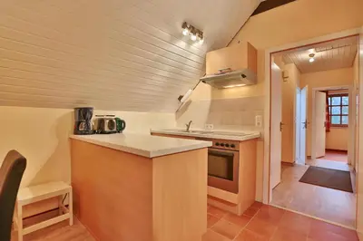 Küche/Küchenzeile in der Unterkunft Ferienparadies Klingberg Ferienparadies Klingberg Appartement 2