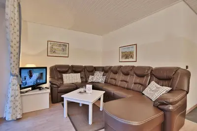 Ein Sitzbereich in der Unterkunft Ferienparadies Klingberg Ferienparadies Klingberg Appartement 5