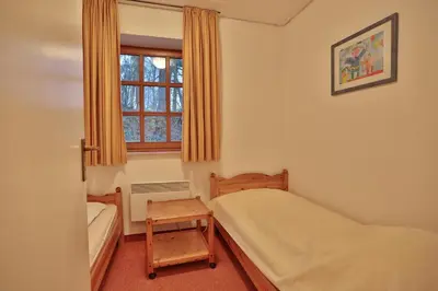 Ein Bett oder Betten in einem Zimmer der Unterkunft Ferienparadies Klingberg Ferienparadies Klingberg Appartement 5