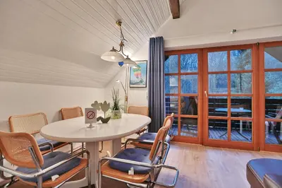 Ein Sitzbereich in der Unterkunft Ferienparadies Klingberg Ferienparadies Klingberg Appartement 6