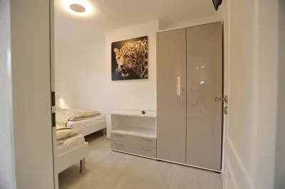 Ein Bett oder Betten in einem Zimmer der Unterkunft Residenz Strandnah Residenz Strandnah Appartement 2