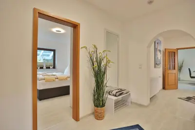 Ein Bett oder Betten in einem Zimmer der Unterkunft Residenz Strandnah Residenz Strandnah Appartement 3
