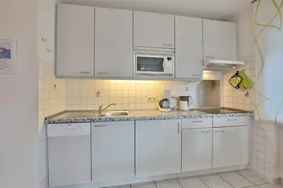 Küche/Küchenzeile in der Unterkunft Möwenberg-Residenz Möwenberg-Residenz Appartement 1