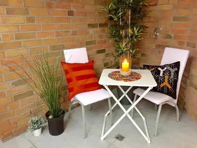 Ein Sitzbereich in der Unterkunft Residenz Ostseestrand Appartement 32