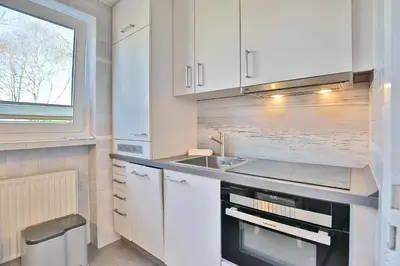 Küche/Küchenzeile in der Unterkunft Appartemenhaus Linda-Lu Appartementhaus Linda-Lu Appartement 1