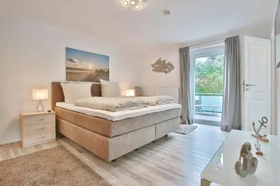 Ein Bett oder Betten in einem Zimmer der Unterkunft Appartemenhaus Linda-Lu Appartementhaus Linda-Lu Appartement 3