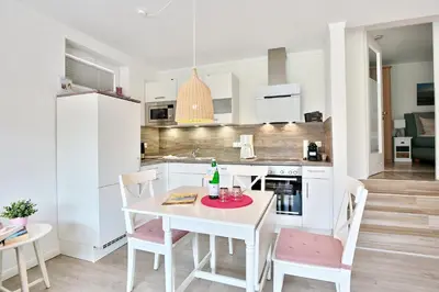 Küche/Küchenzeile in der Unterkunft Appartemenhaus Linda-Lu Appartementhaus Linda-Lu Appartement 4