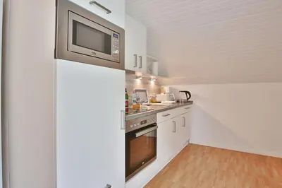 Küche/Küchenzeile in der Unterkunft Appartemenhaus Linda-Lu Appartementhaus Linda-Lu, App 06