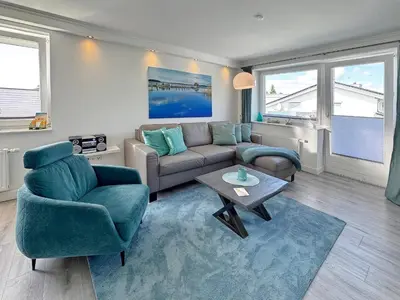 Ein Sitzbereich in der Unterkunft Appartemenhaus Linda-Lu Appartementhaus Linda-Lu Appartement 9