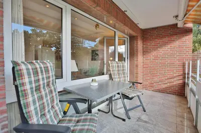 Ein Balkon oder eine Terrasse in der Unterkunft Haus Holm Haus Holm Appartement 2