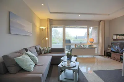 Ein Sitzbereich in der Unterkunft Haus Holm Haus Holm Appartement 2