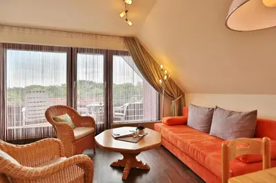 Ein Sitzbereich in der Unterkunft Seeburg Seeburg Appartement 27