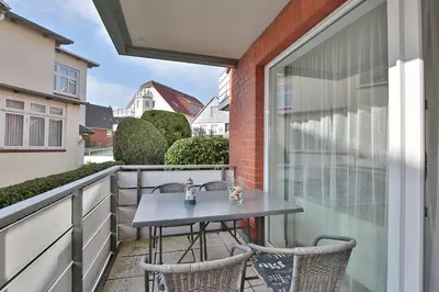 Ein Balkon oder eine Terrasse in der Unterkunft Parkresidenz Parkresidenz Appartement 4