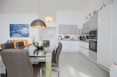 Küche/Küchenzeile in der Unterkunft Logenplatz am Kammerweg Logenplatz am Kammerweg Appartement 12