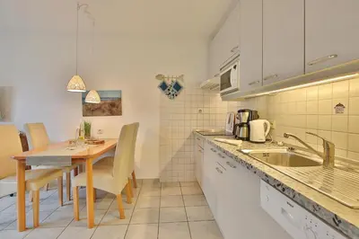 Küche/Küchenzeile in der Unterkunft Möwenberg-Residenz Möwenberg-Residenz Appartement 2