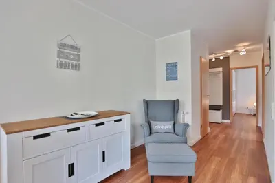 Ein Sitzbereich in der Unterkunft Feriendomizil am Konsulweg Feriendomizil am Konsulweg Appartement 6