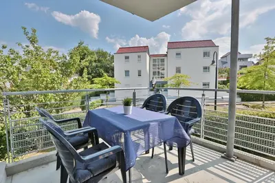 Ein Balkon oder eine Terrasse in der Unterkunft Feriendomizil am Konsulweg Feriendomizil am Konsulweg Appartement 6