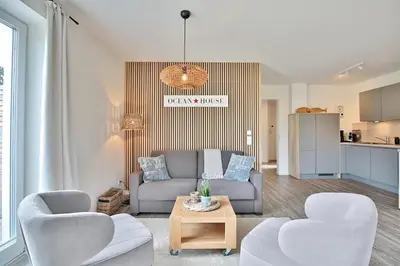 Küche/Küchenzeile in der Unterkunft Haus Meeresbrise Haus Meeresbrise Appartement 1