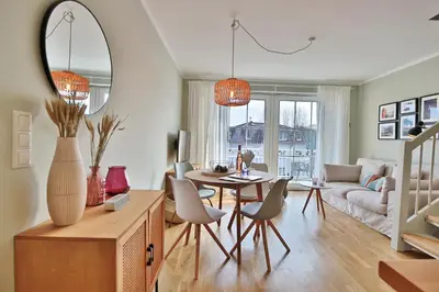 Ein Sitzbereich in der Unterkunft Residenz am Kurpark Residenz am Kurpark Appartement 8
