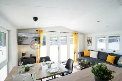 Ein Sitzbereich in der Unterkunft Ferienhaus 