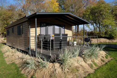 Ein Garten an der Unterkunft Ferienhaus 