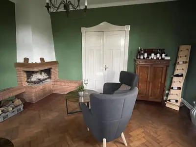 Ein Sitzbereich in der Unterkunft Landgasthof Witten