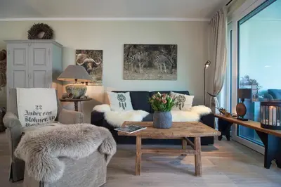 Ein Sitzbereich in der Unterkunft Sweet Home